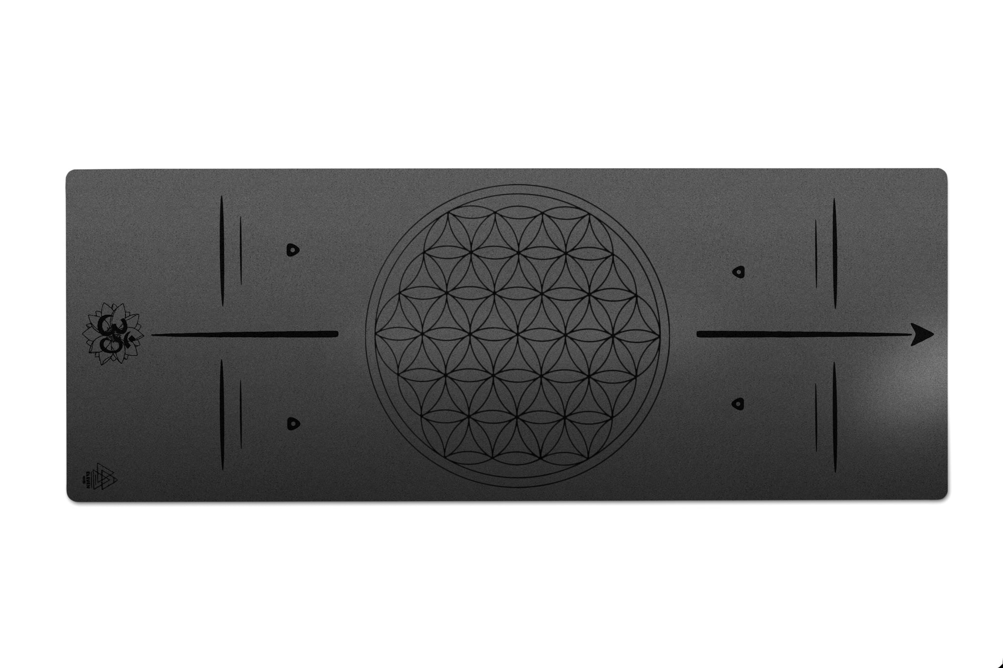 Flower of Life Yoga Mat | Black
