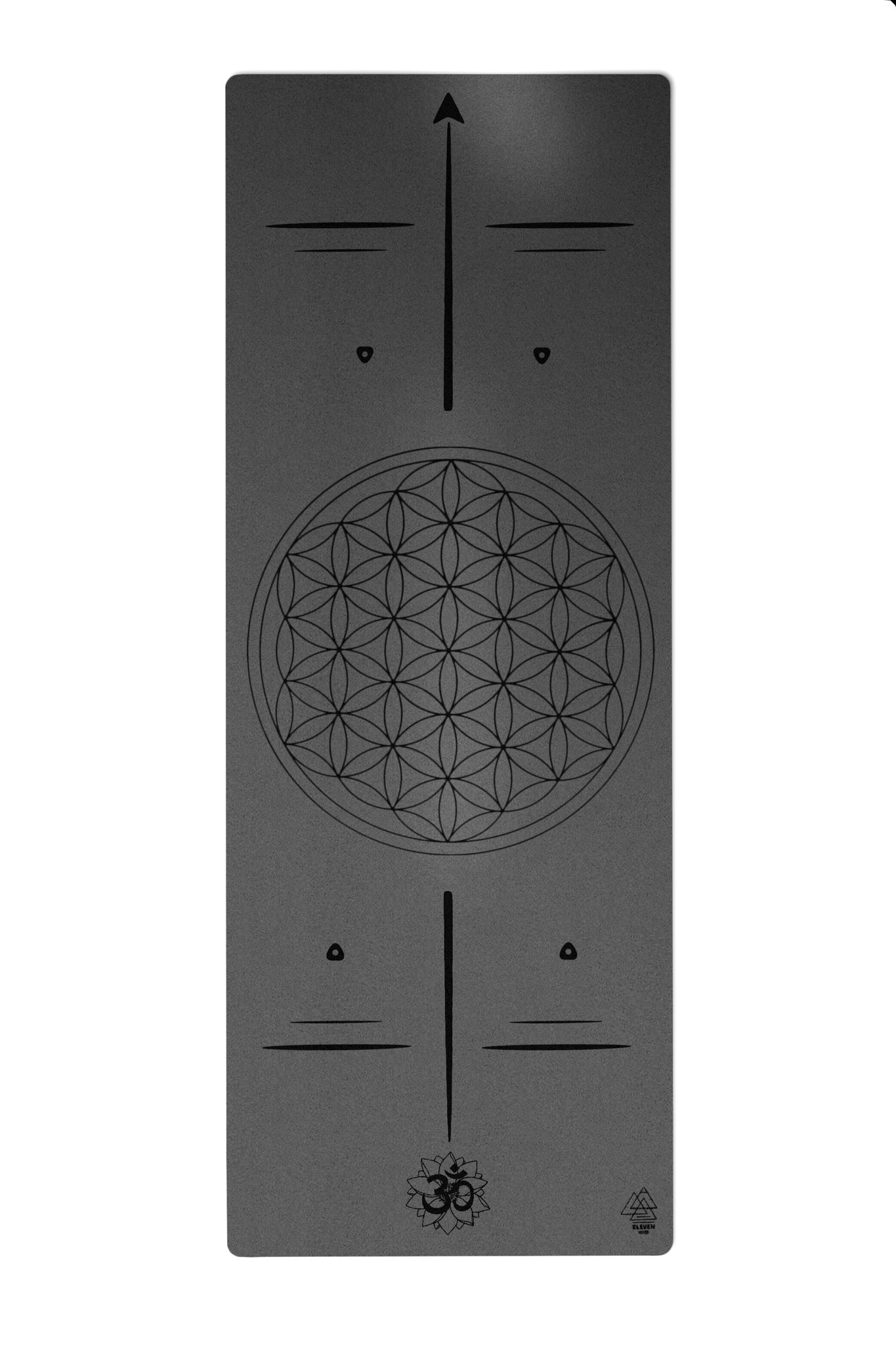 Flower of Life Yoga Mat | Black