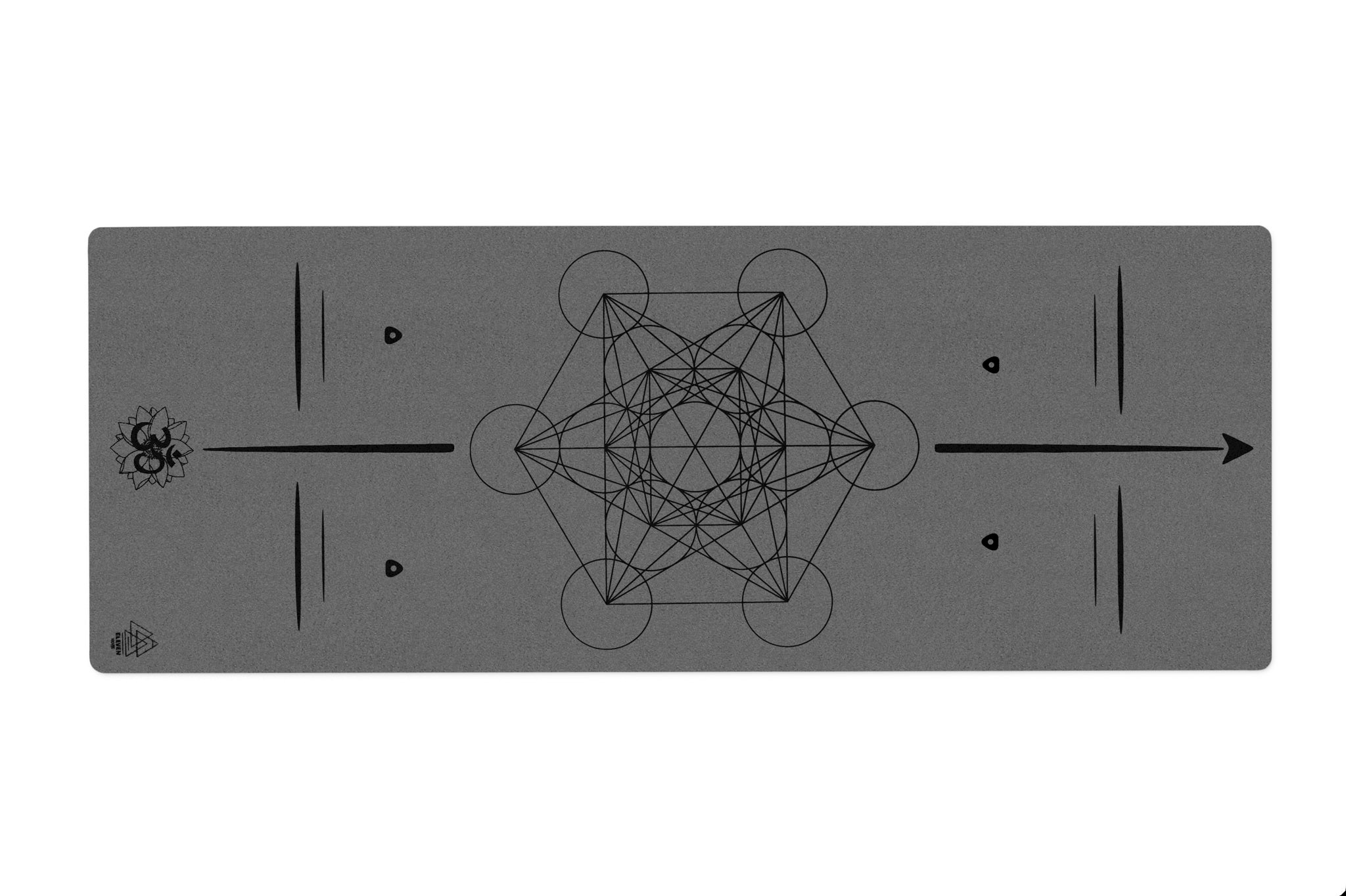 Metatron Cube Yoga Mat | Black