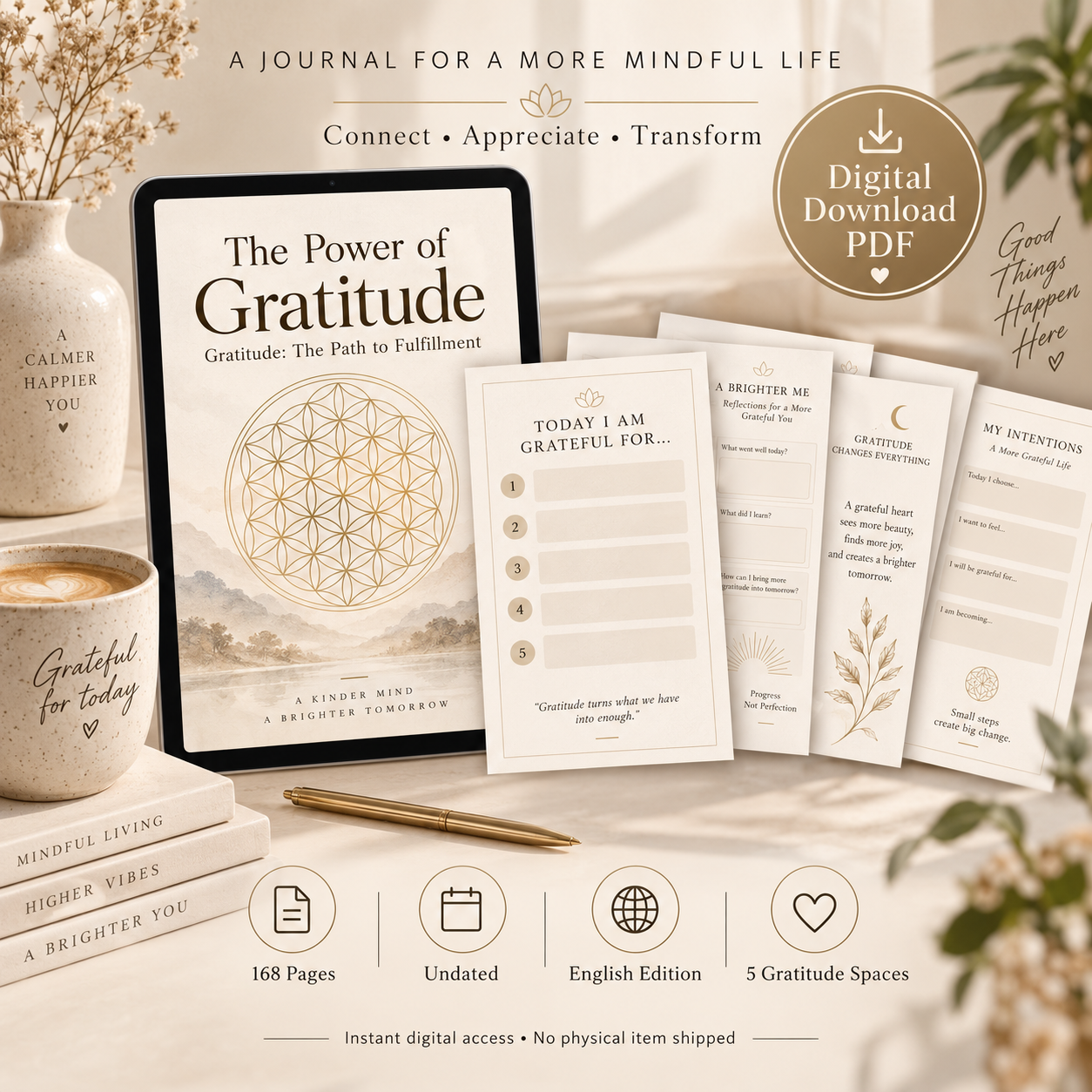 The Power of Gratitude – Digital Guided Journal | English
