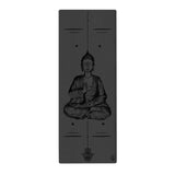The Buddha Mudra — 5mm Sacred Alignment Yoga Mat (Luxurious Black)