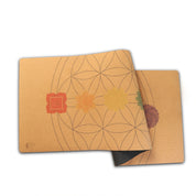Chakras and Flower of Life Yoga Mat | Cork