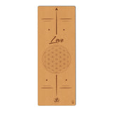 Flower of Life with the word Love Yoga Mat | Cork