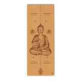 Buddha Mudra Varada with Hamsa Symbol Yoga Mat | Cork