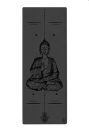 Buddha Mudra Varada with Hamsa Symbol Yoga Mat | Black