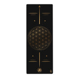 Flower of Life Yoga Mat | Black with Gold